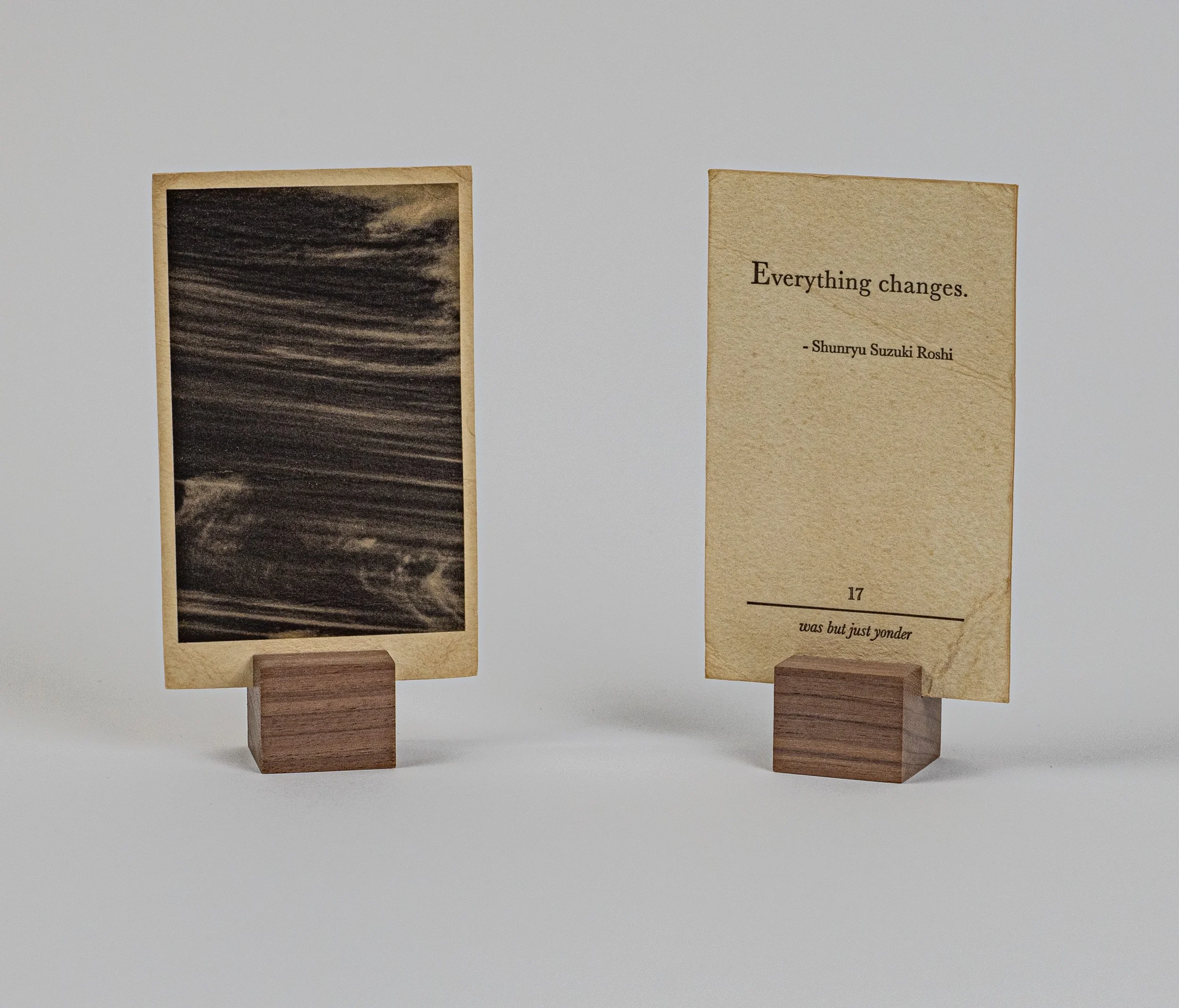  Detail of the front and back of one card. 