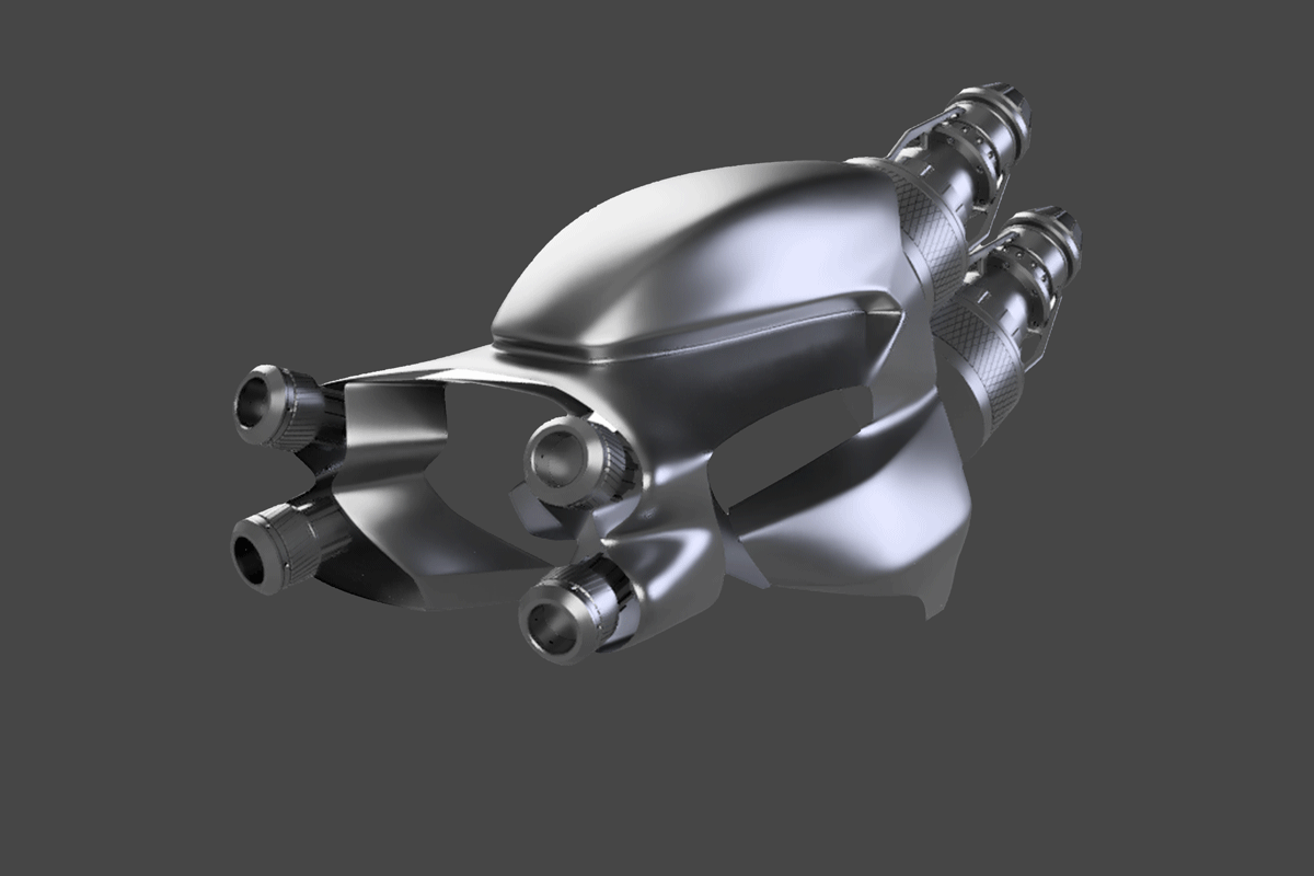It’s a good technique to finish the half done 3d model in Photoshop. This way it’s faster to put there all the details and helps in the modelling process.