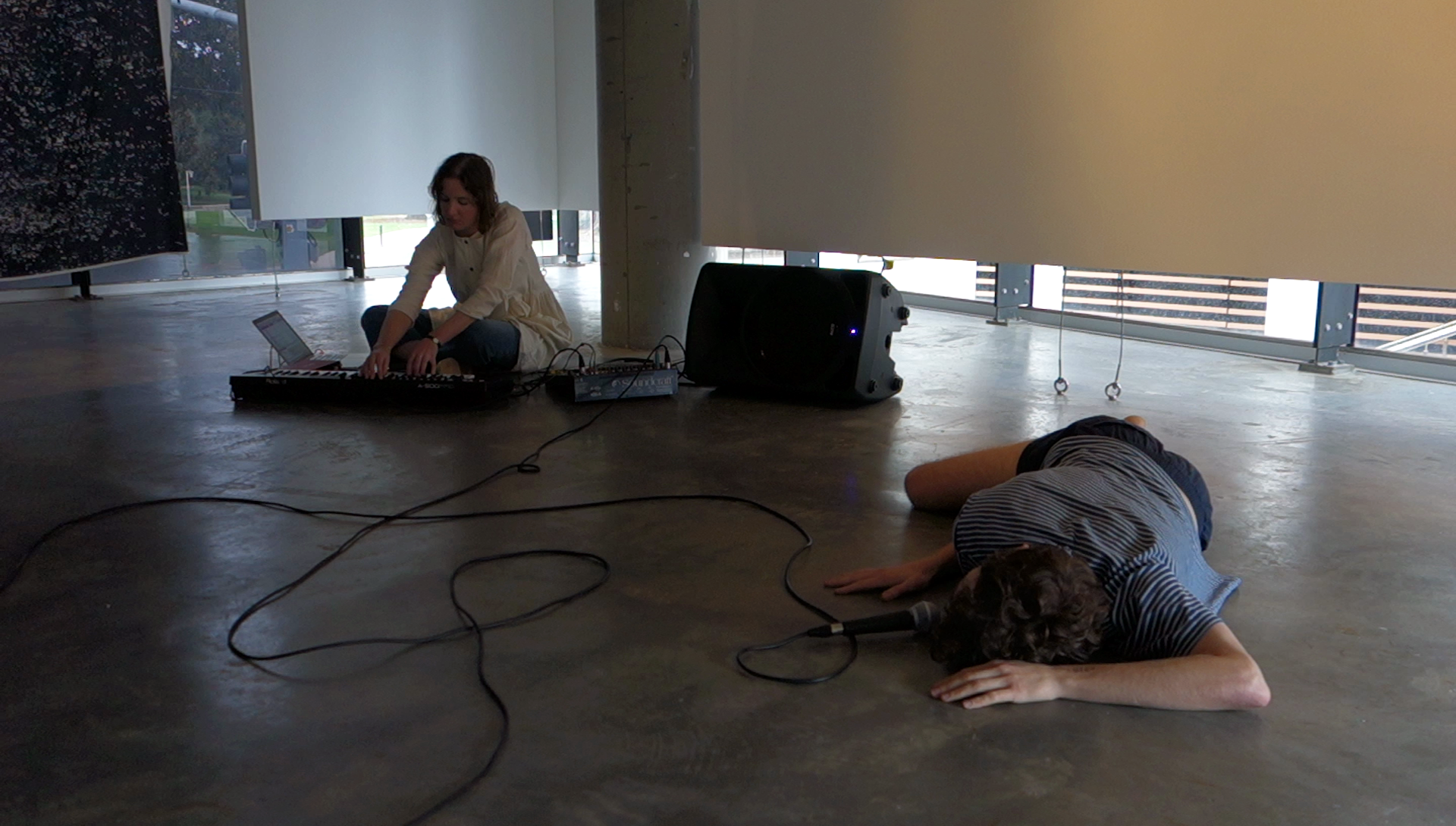 fluid feelings :: no ordinary love :: Megan Alice Clune . 2018. (performance still). live performance with sound. 4 of 5 performance series - part of grappling on the precipice of the squirt and the stream