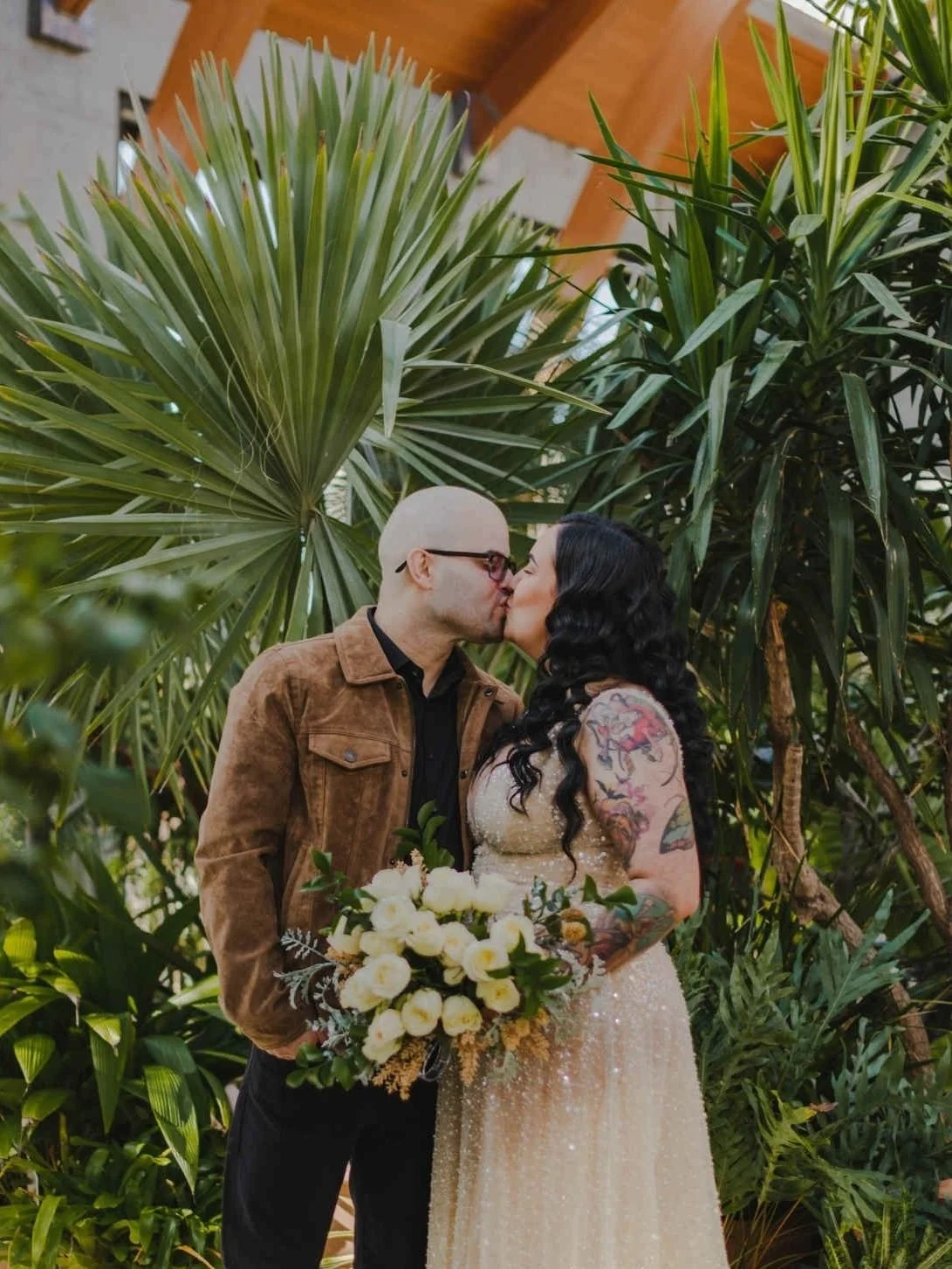 Enid and Jose's Morning Elopement at Tower Hill Botanical Garden