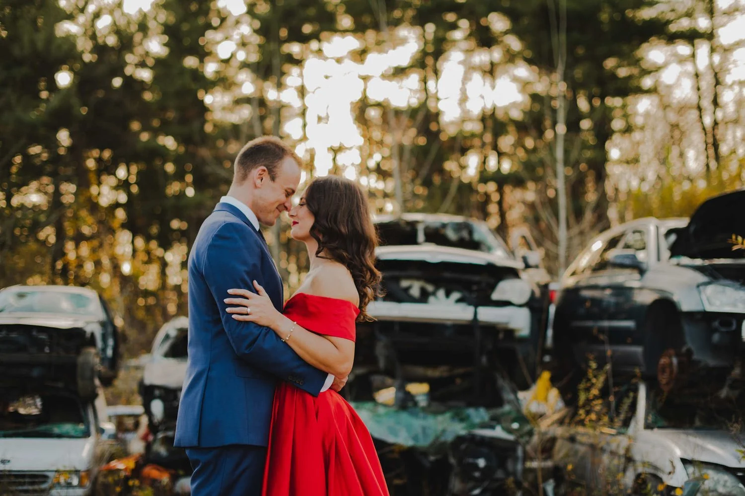 Morgan + Taylor's Iconic Junkyard Engagement Session
