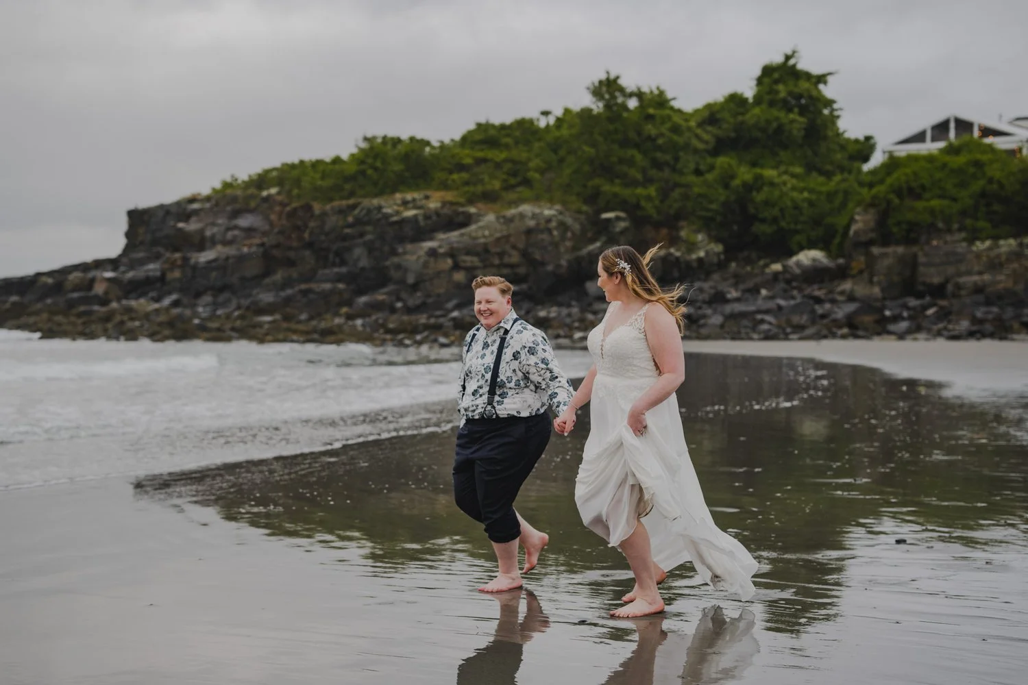 A Queer Coastal Maine Wedding Day With Rossi + D