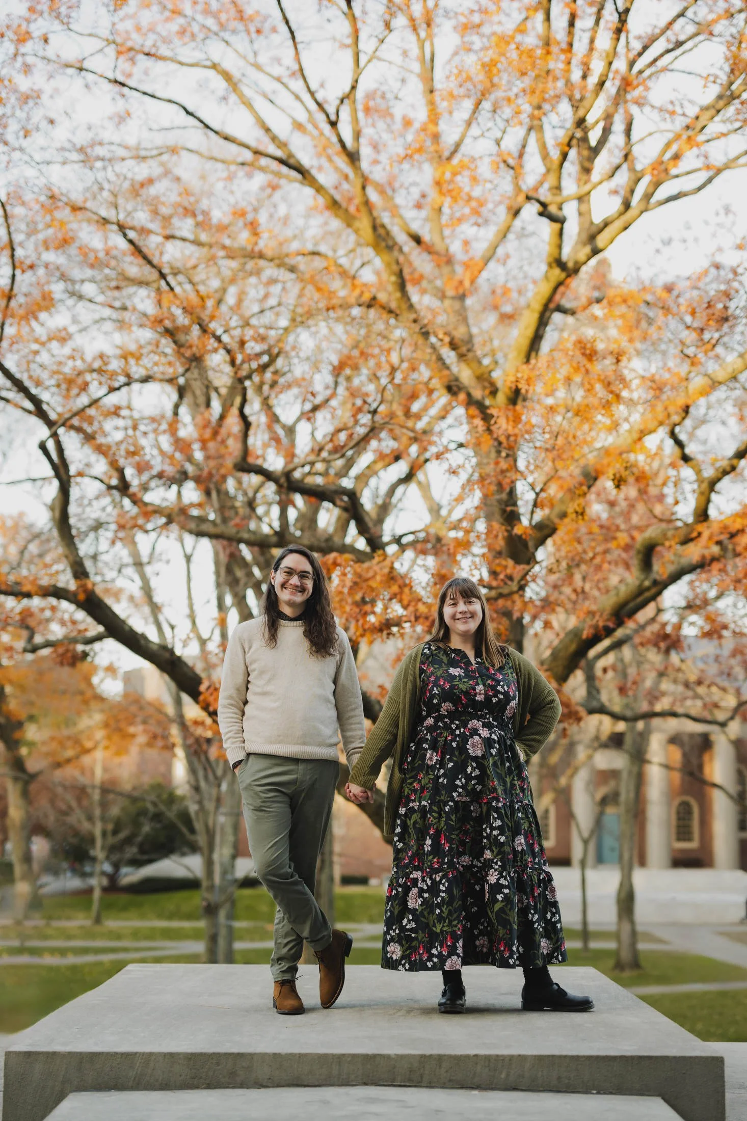Embrace the Seasons: A Tale of Two Harvard Square Engagement Sessions