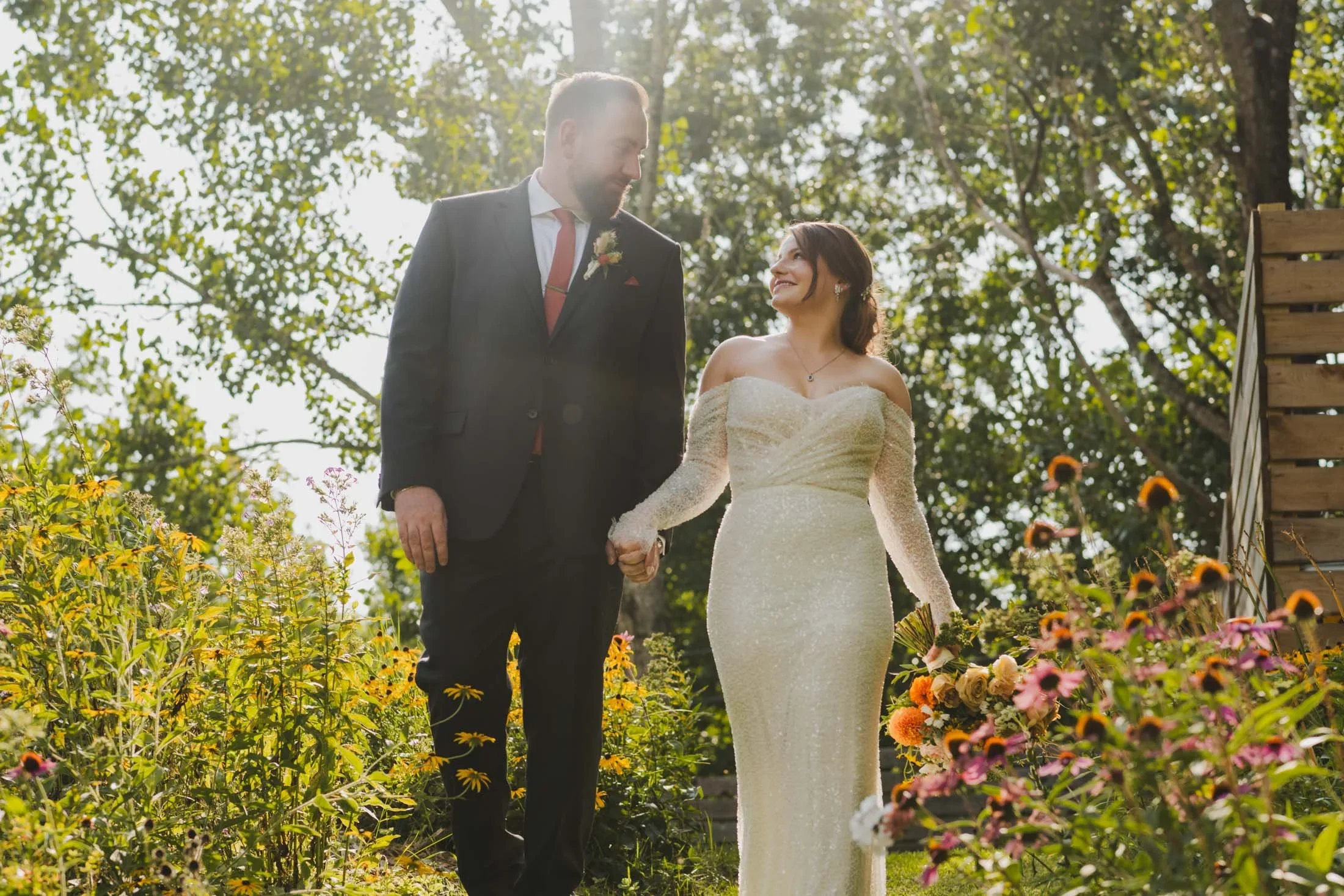 Jillian &amp; Matt’s Dreamy Garden Gate at Haley Farm Wedding in Maine