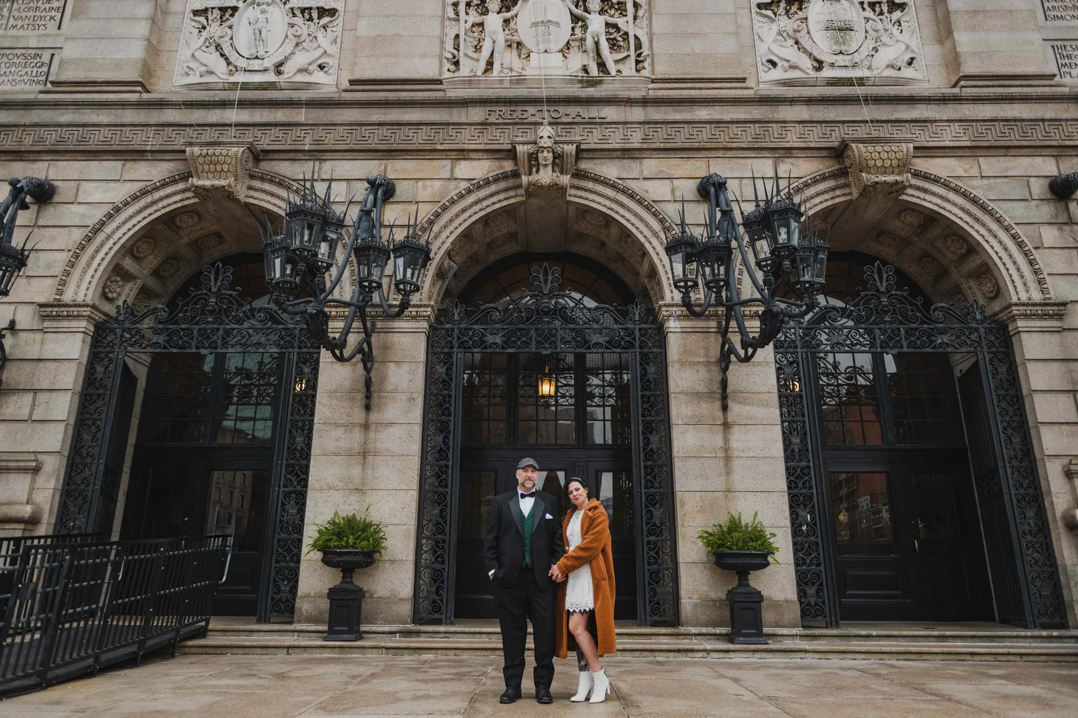 Ali + David’s Intimate Boston Public Library Micro-wedding