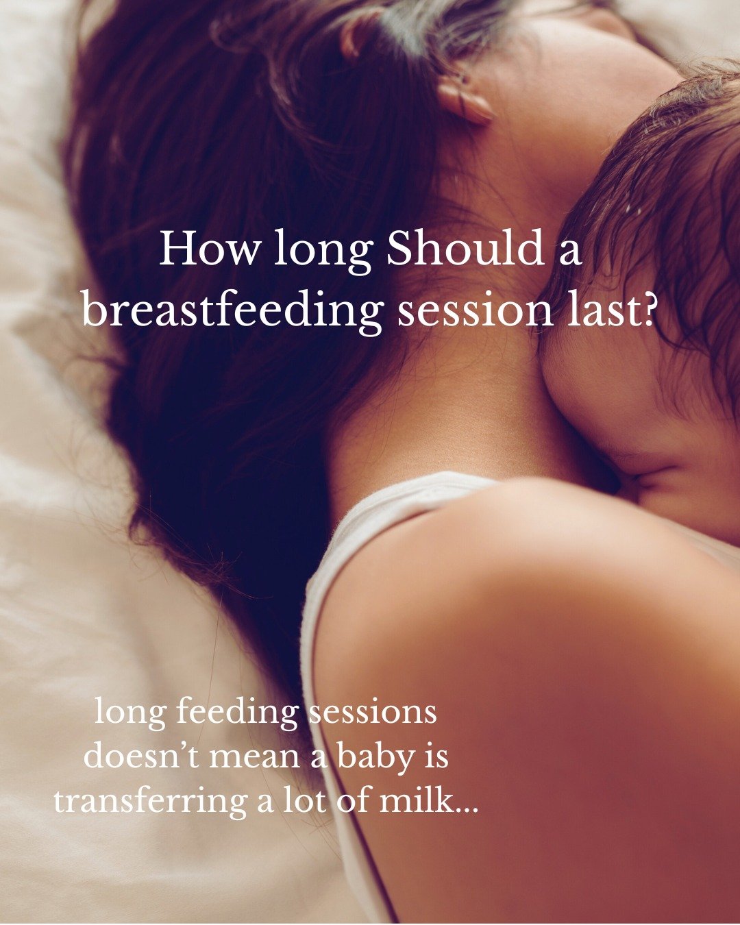 Families are always telling me that "20 minutes per side" is what the nurse said at the hospital or the pediatrician. When in reality many newborns are often only actively swallowing for about 5-8 minutes per breast depending on milk flow b