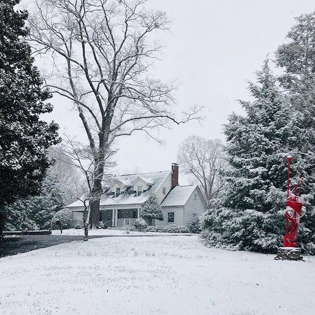 It&rsquo;s a Winter wonderland here in Travelers Rest ❄️ Great day to stop in @topsoilrestaurant and warm up with their delicious soup and sandwich special ... yumm 😋