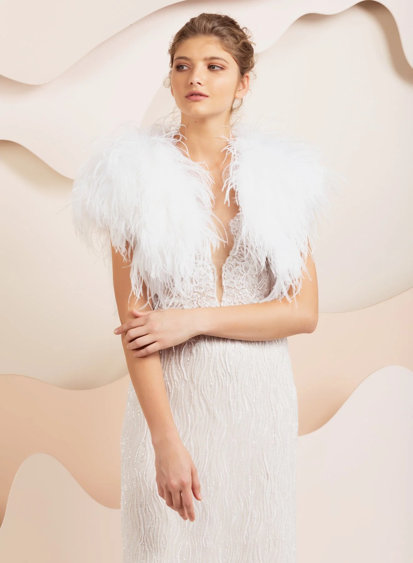 feather bolero wedding