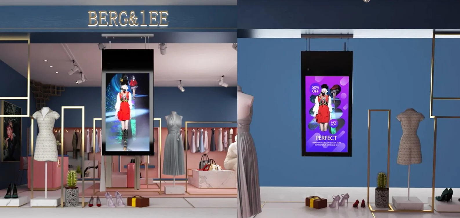 43 inch 2500-700nits Dual Side Digital Signage — Keewin Display