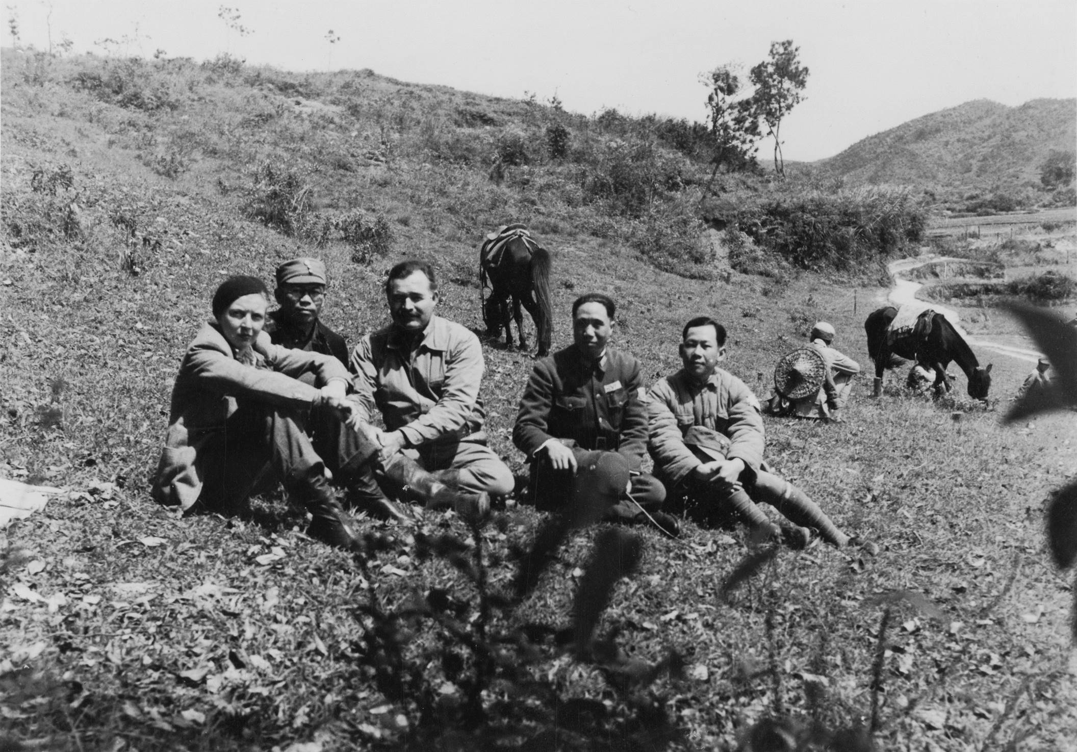 Martha Gellhorn, far left, in during the Sino-Japanese World War 1941. Photo courtesy of the John F. Kennedy Presidential Museum and Library.