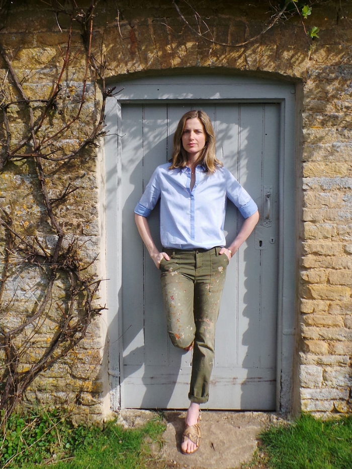 Brooks photographed at her family farm by Todd Selby for a Zara campaign. I love darker fitted khakis like these, both utilitarian and elegant.