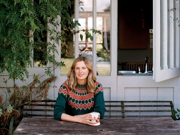 Brooks outside her kitchen. Image by Carol Sachs.