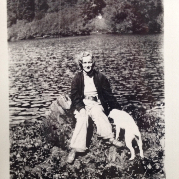Eleanor Addleman at Wagon Wheel Lake, 1932.