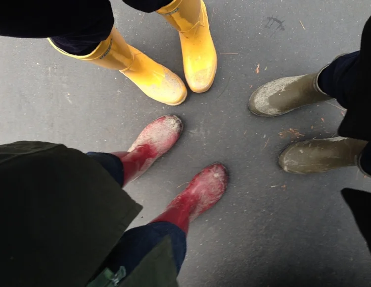 Muddy boots after full day of birding!