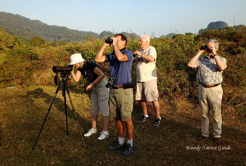 Birding clients. Photo by Wendy Chin.