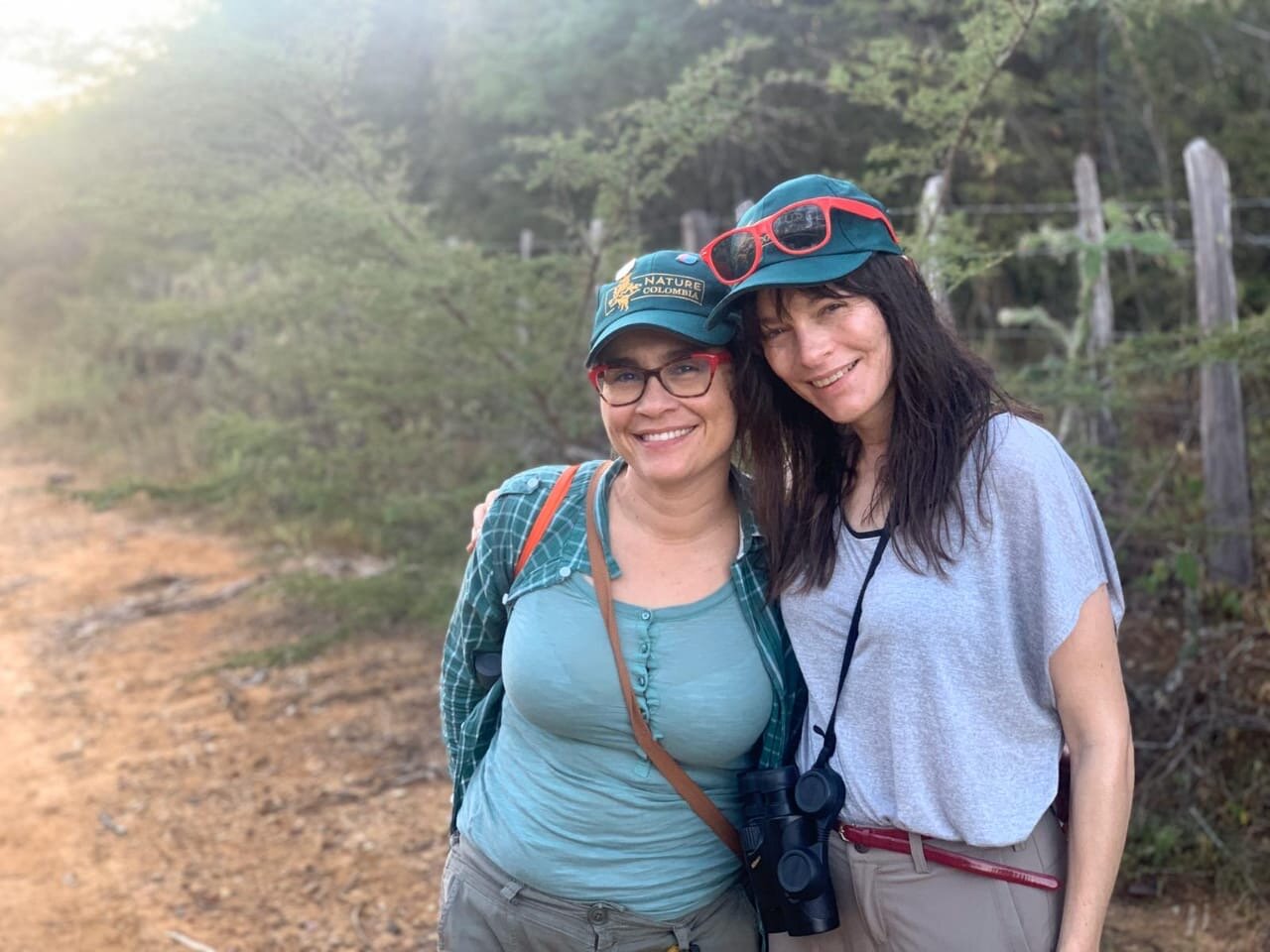 With Angela Gomez, founder and owner of the eco-tour company Nature Colombia, out side Camarones, Colombia. Photo by Wendy Clark.