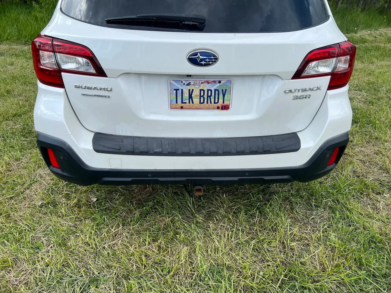 Vanity license plate that reads, "TLK BRDY"