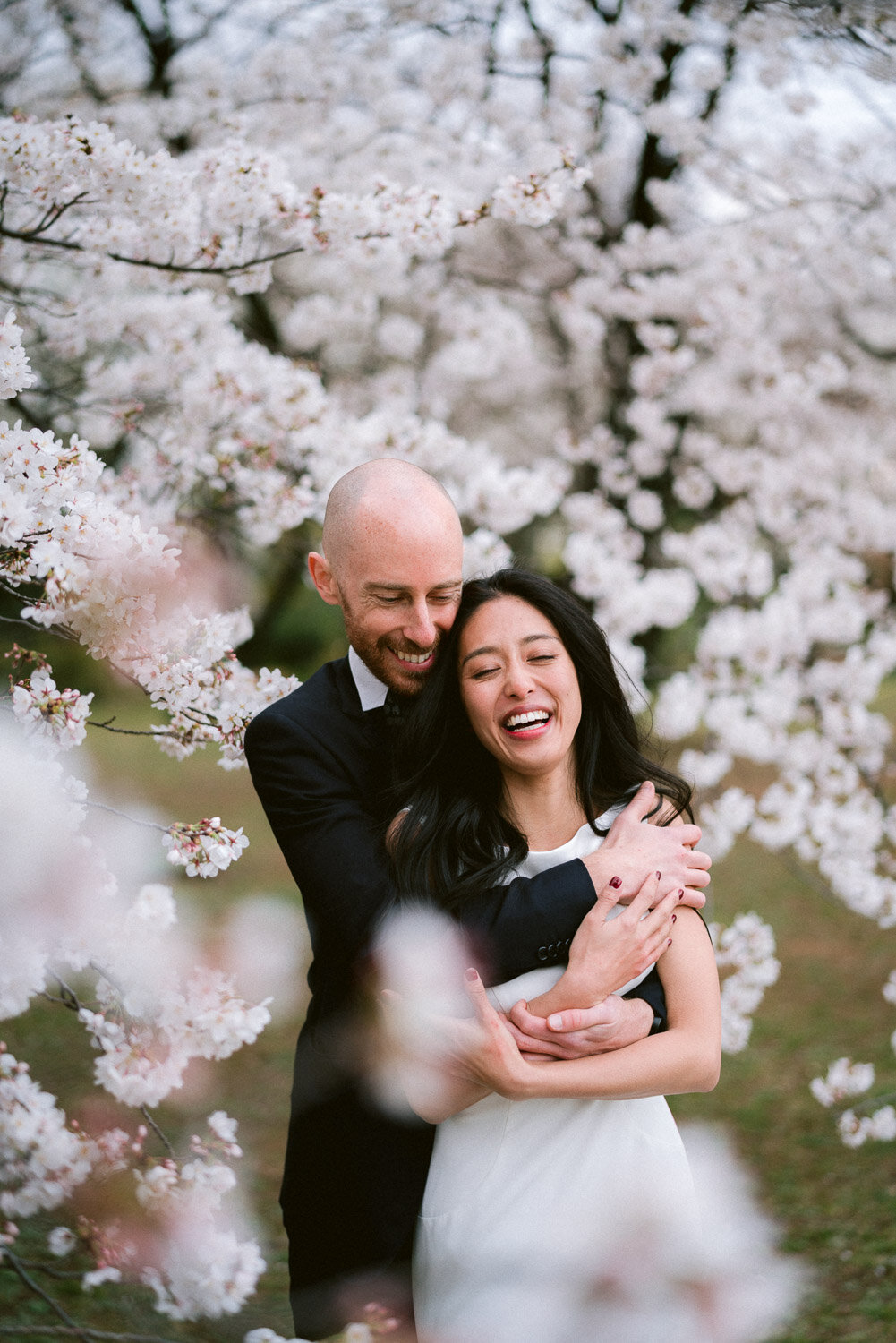 Tokyo Wedding Portrait during Sakura Season, Japan