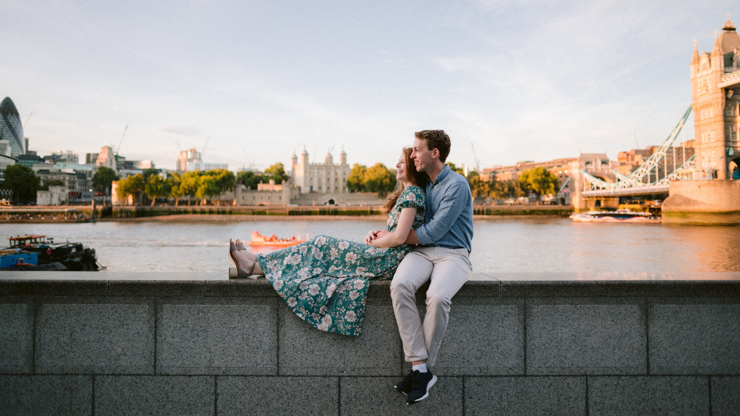 Tower Bridge couple Portrait session