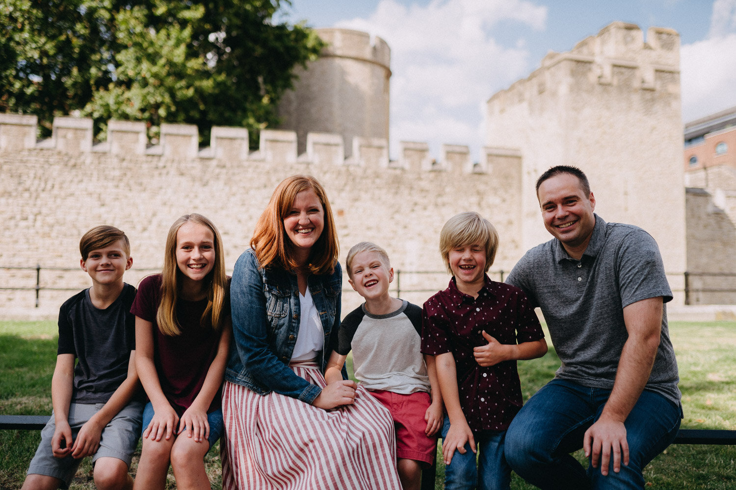 Family portrait photoshoot at Tower Bridge, London