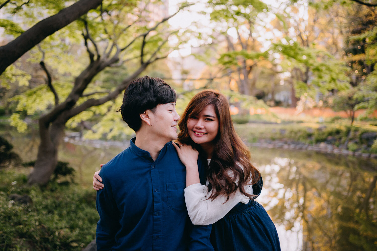 Engagement photoshoot in nature, Tokyo