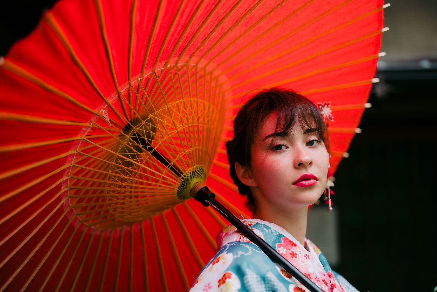 Editorial photoshoot wearing Kimono in Tokyo, Japan