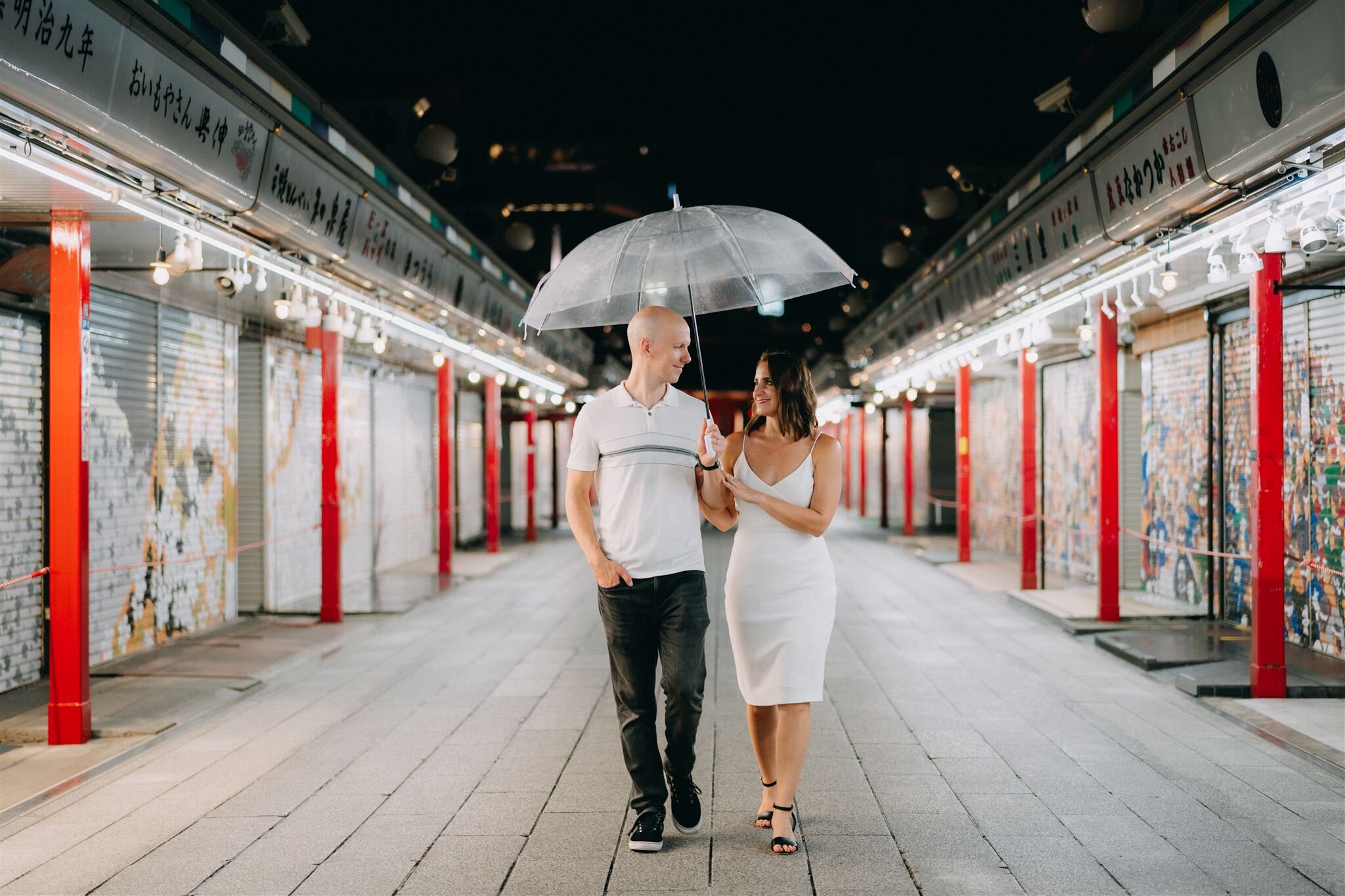City lights Engagement photoshoot in Tokyo, Japan