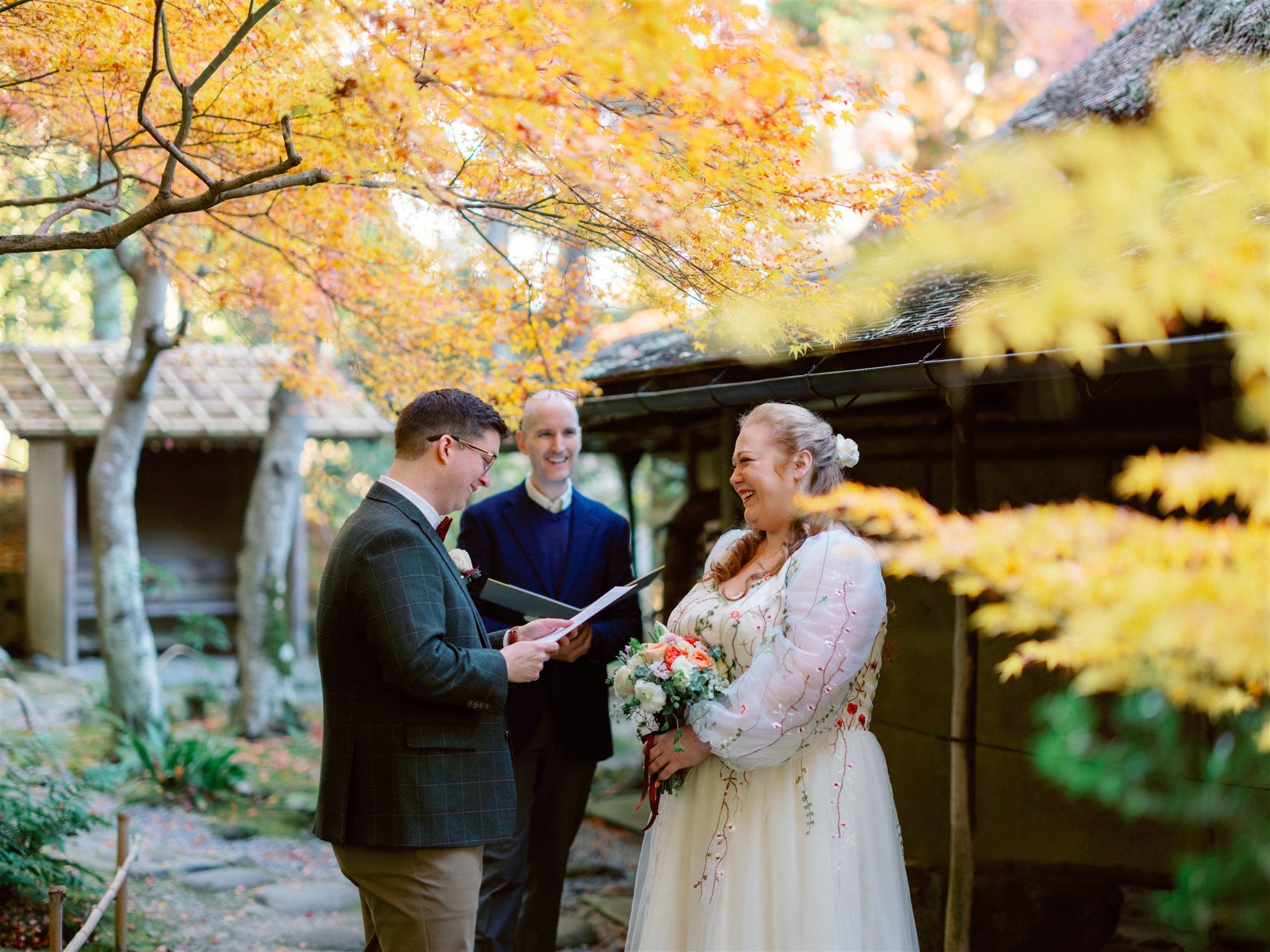 Intimate Elopement in a traditional Japanese Garden in Nara, Japan
