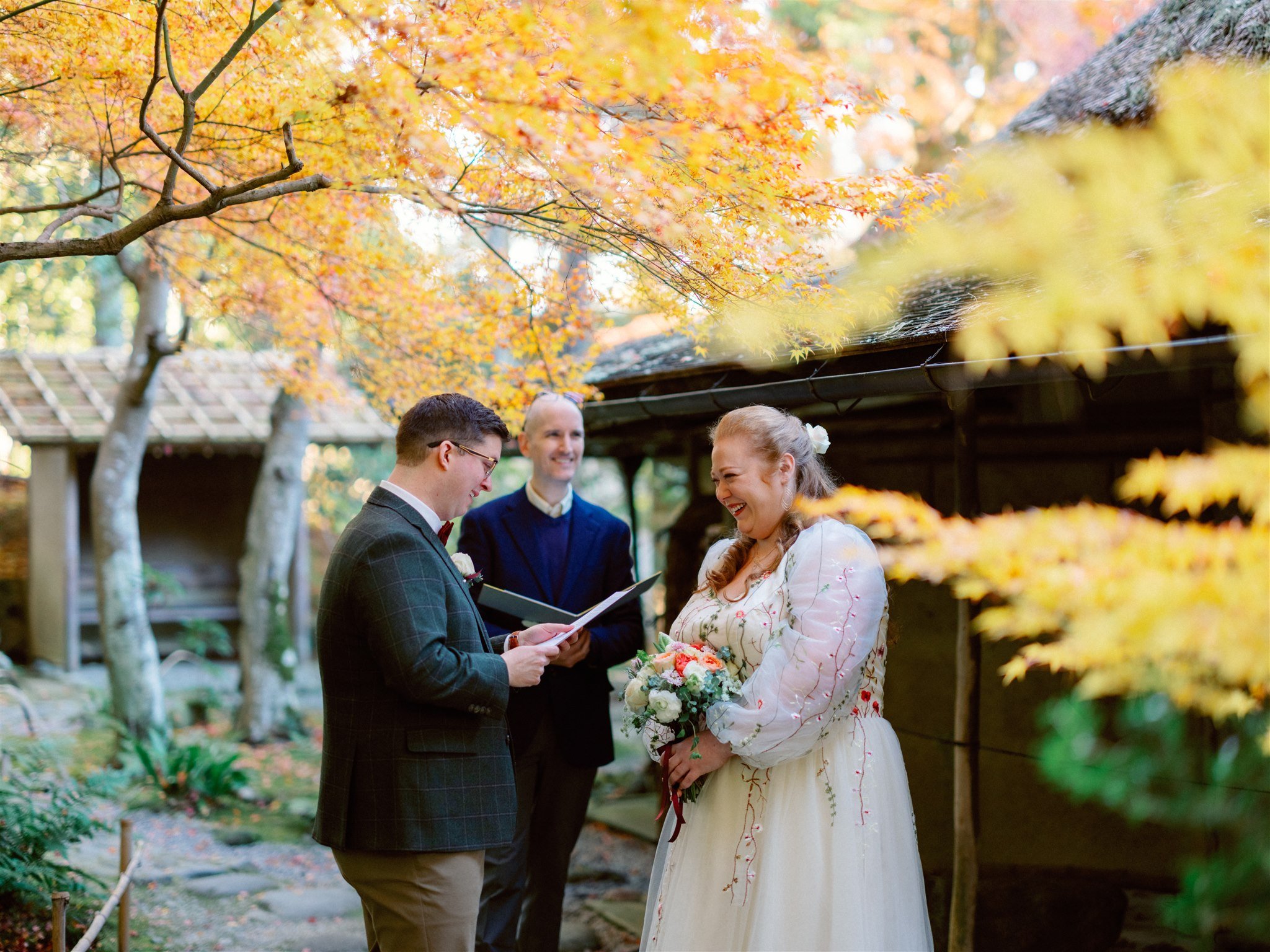 Intimate Elopement in a traditional Japanese Garden in Nara, Japan