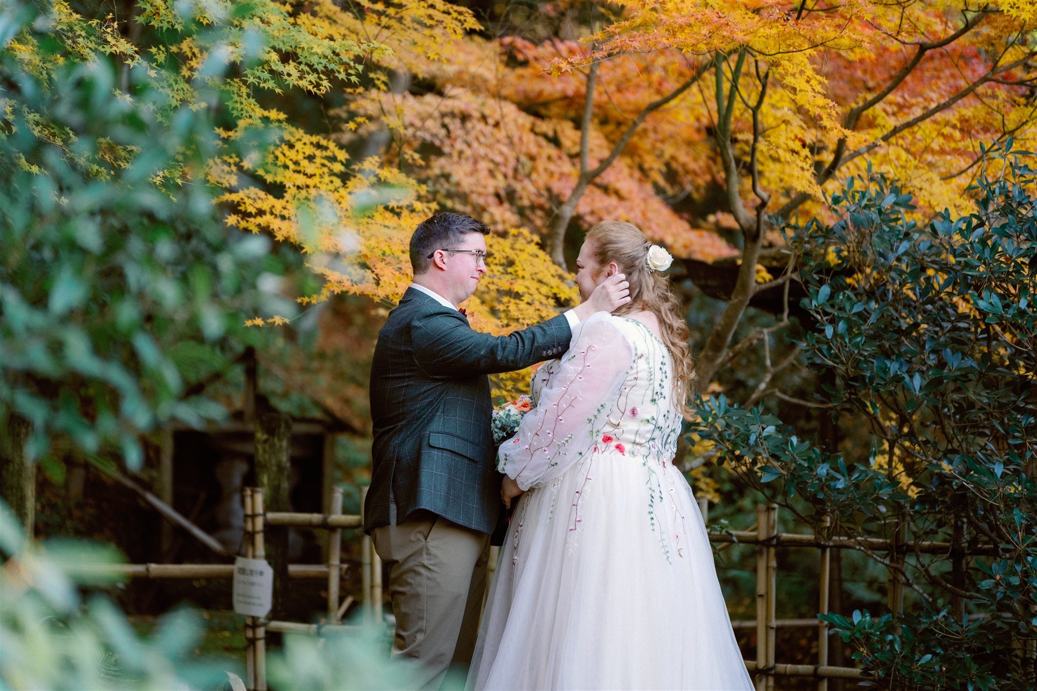 Intimate Elopement in a traditional Japanese Garden in Nara, Japan