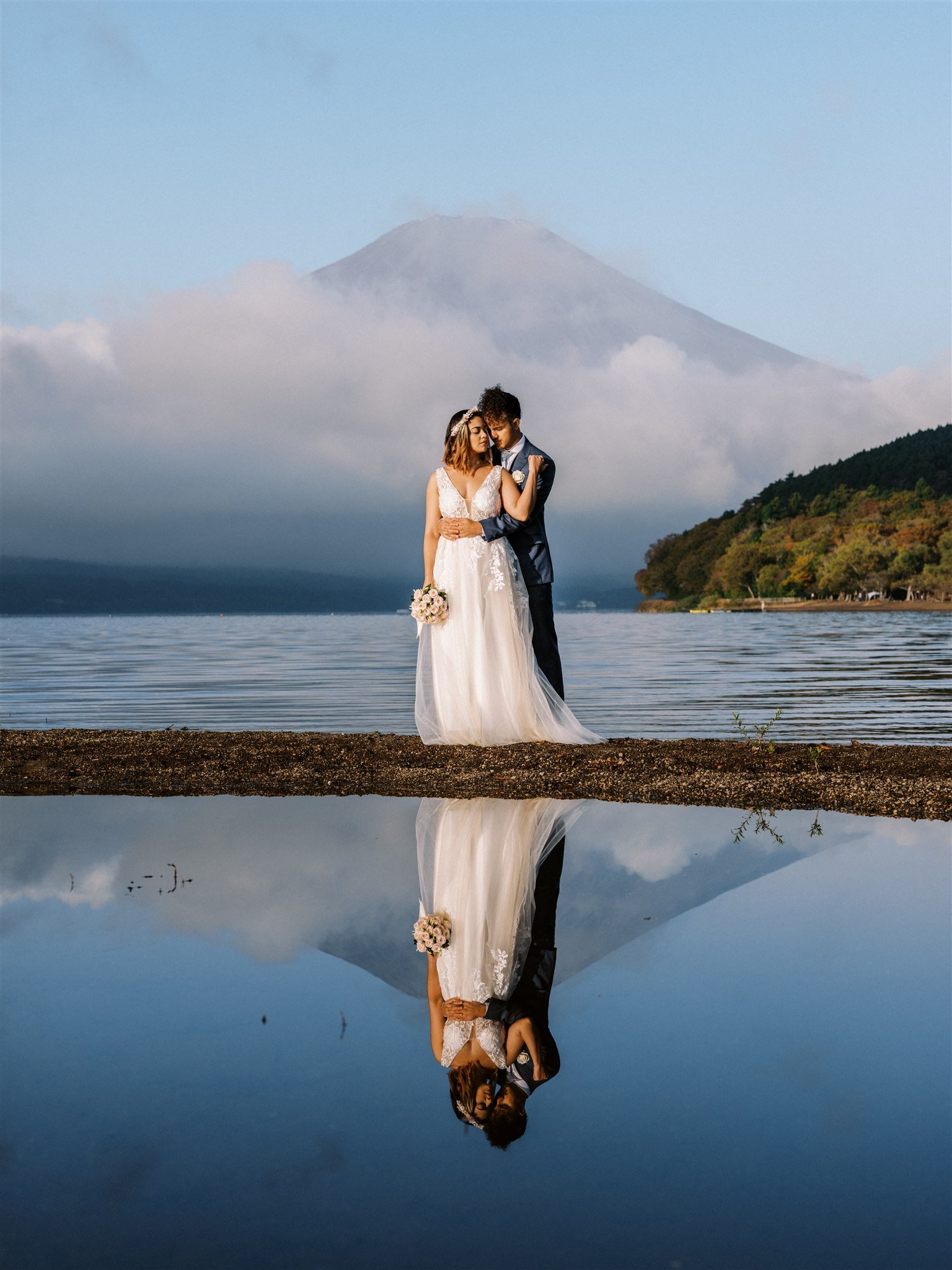 An Intimate Elopement Ceremony at Mount Fuji, Yamanakako, Japan