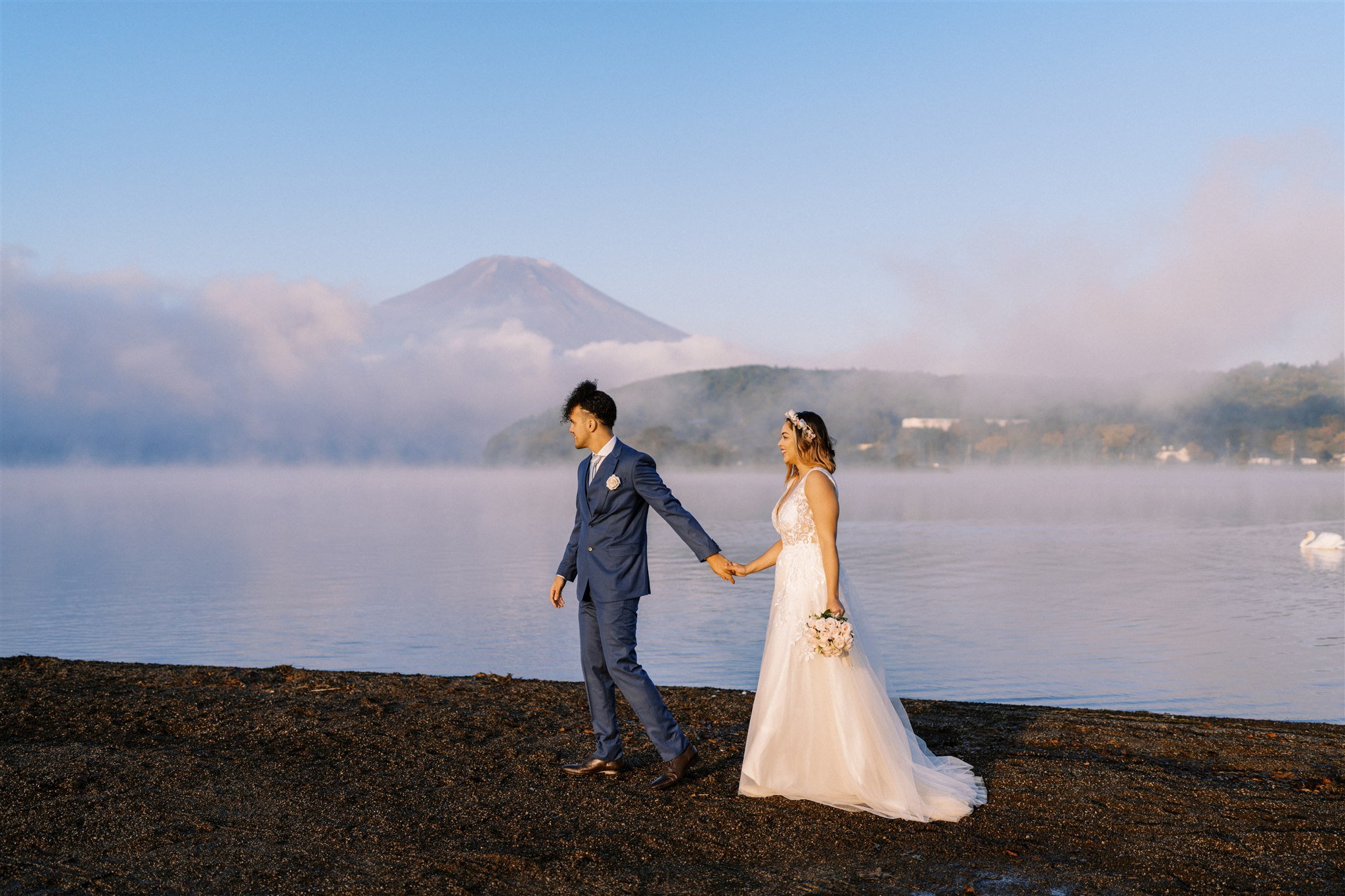 An Intimate Elopement Ceremony at Mount Fuji, Kawaguchiko, Japan
