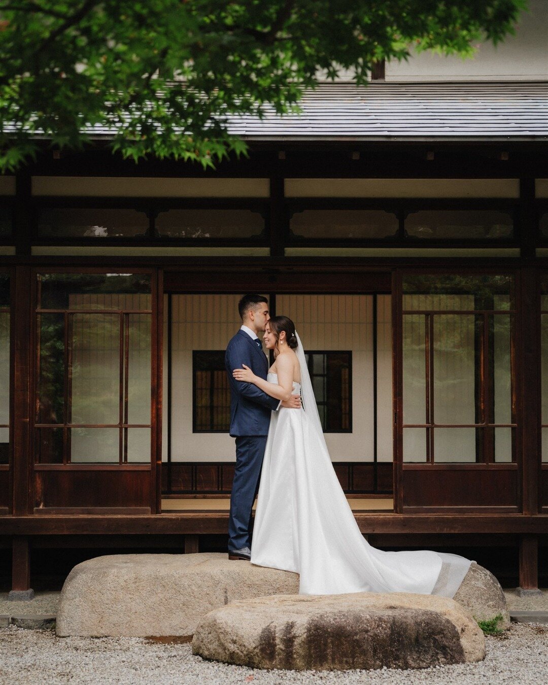 From serene gardens to vibrant city lights! ✨ - Part 1

Surrounded by the tranquil beauty of a Japanese garden, M &amp; T said &quot;I do&quot;! Their vows were exchanged amidst the serenity of nature, followed by a joyful Kagami-biraki sake barrel b