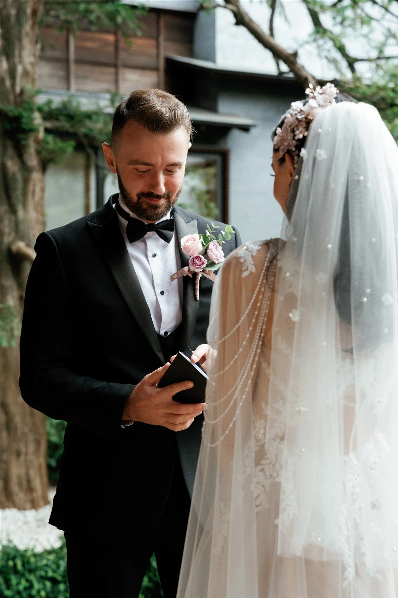 Tokyo Elopement exchange of vows