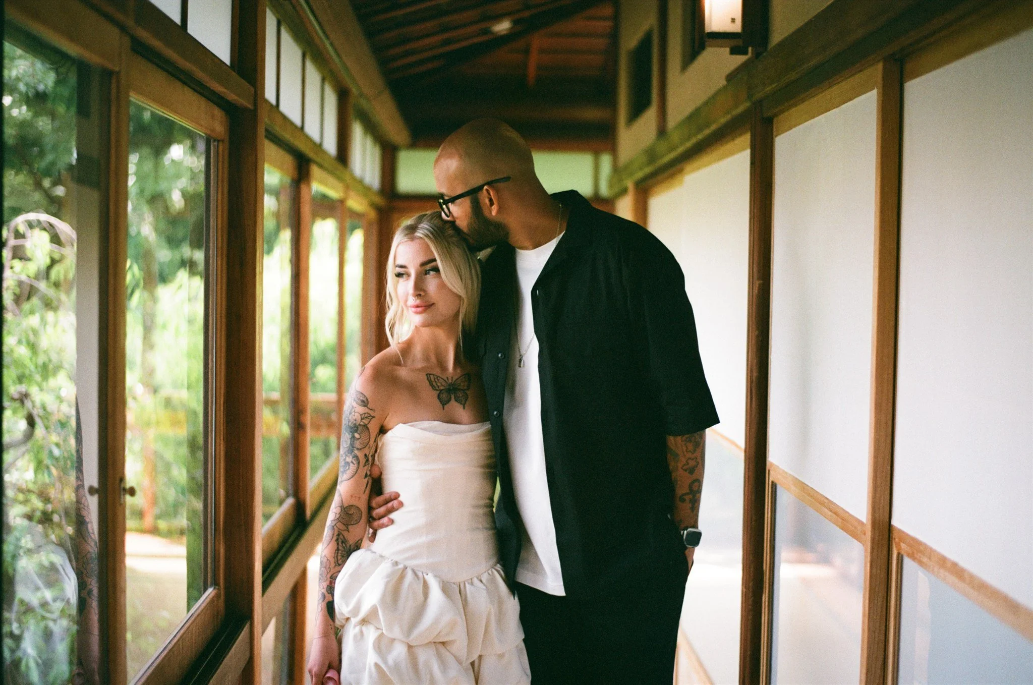 Traditional tatami room Tokyo elopement film photography