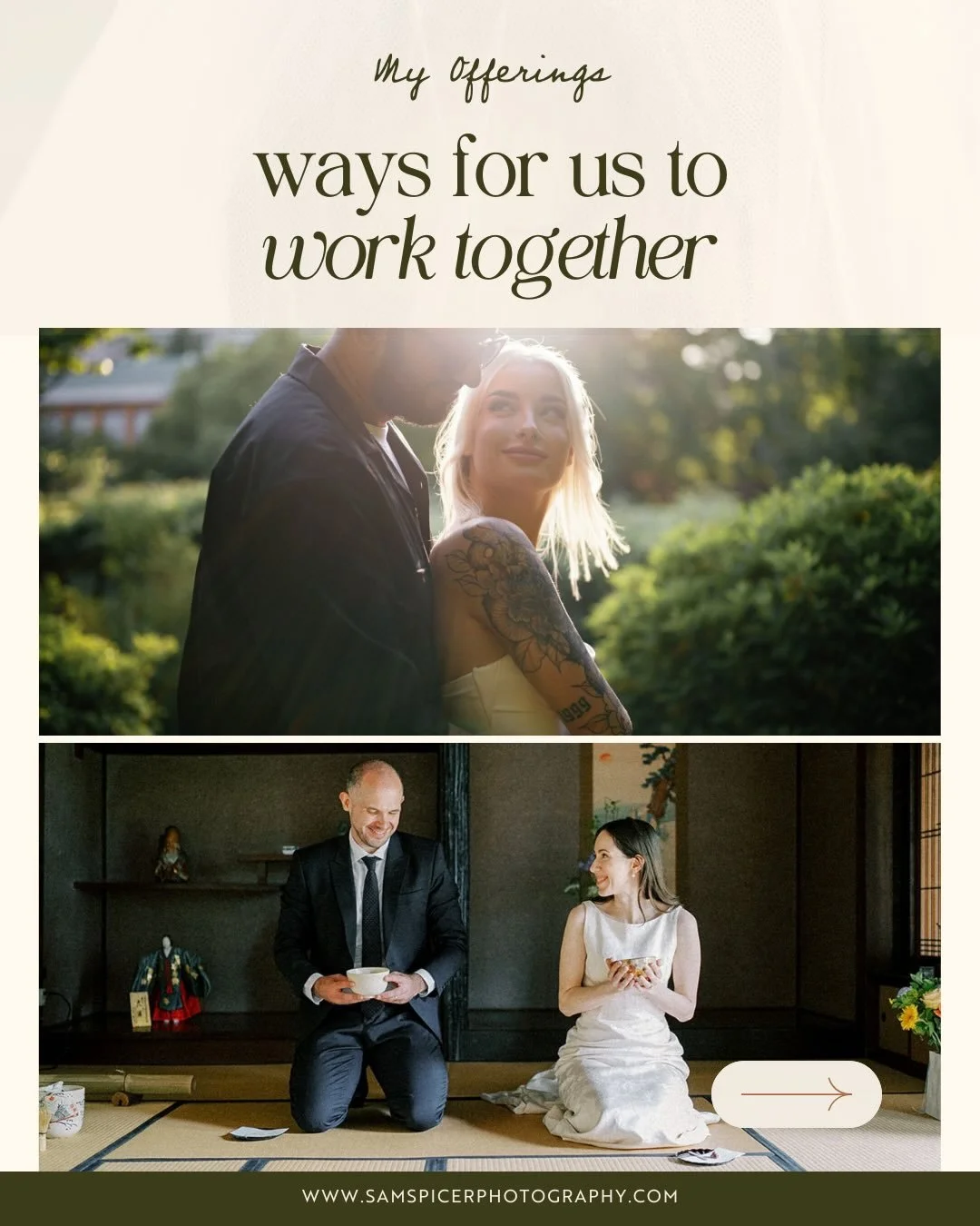 My Packages  There&rsquo;s no one way to do this. 
Some couples are planning a full wedding day surrounded by family and friends. Others want something quieter, a simple ceremony in the mountains, a lakeside morning near Mount Fuji, or an intimate el