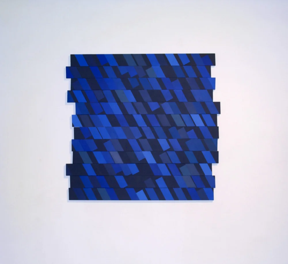   High Entropy Blues  42"x42" (variable) Acrylic on poplar, neodymium magnets 2016 