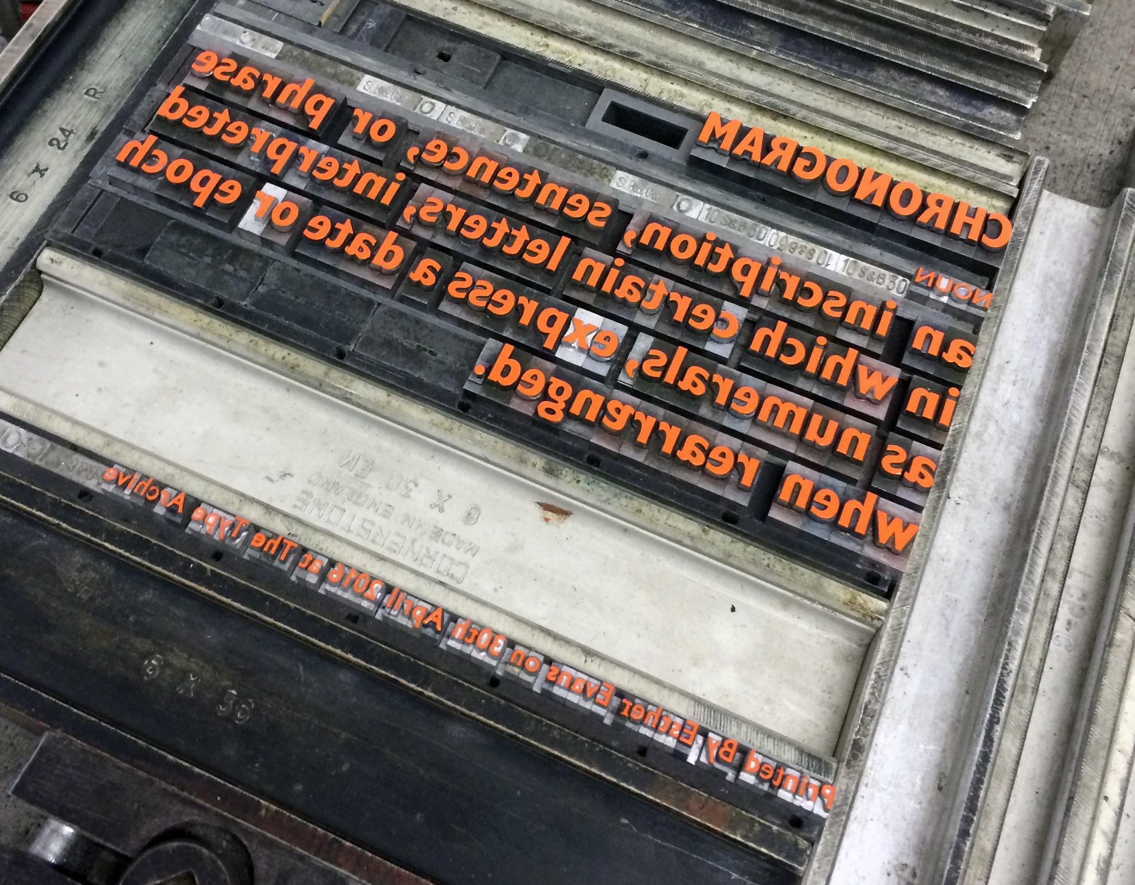 Letterpress Workshop. Type Archive. Metal Type. Printing.