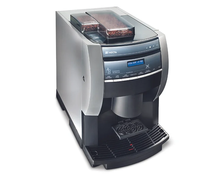 NECTA KORO BEAN TO CUP MACHINE Koro Espresso Thanks to the patented Z3000 coffee group, created by more than forty years of Necta experience and research, Koro offers excellent, full-bodied espresso at the optimum extraction temperature and exquisite mixed beverages, including a wonderful cappuccino with a long-lasting, creamy top. A large coffee bean canister is now available to increase Koro’s capacity.