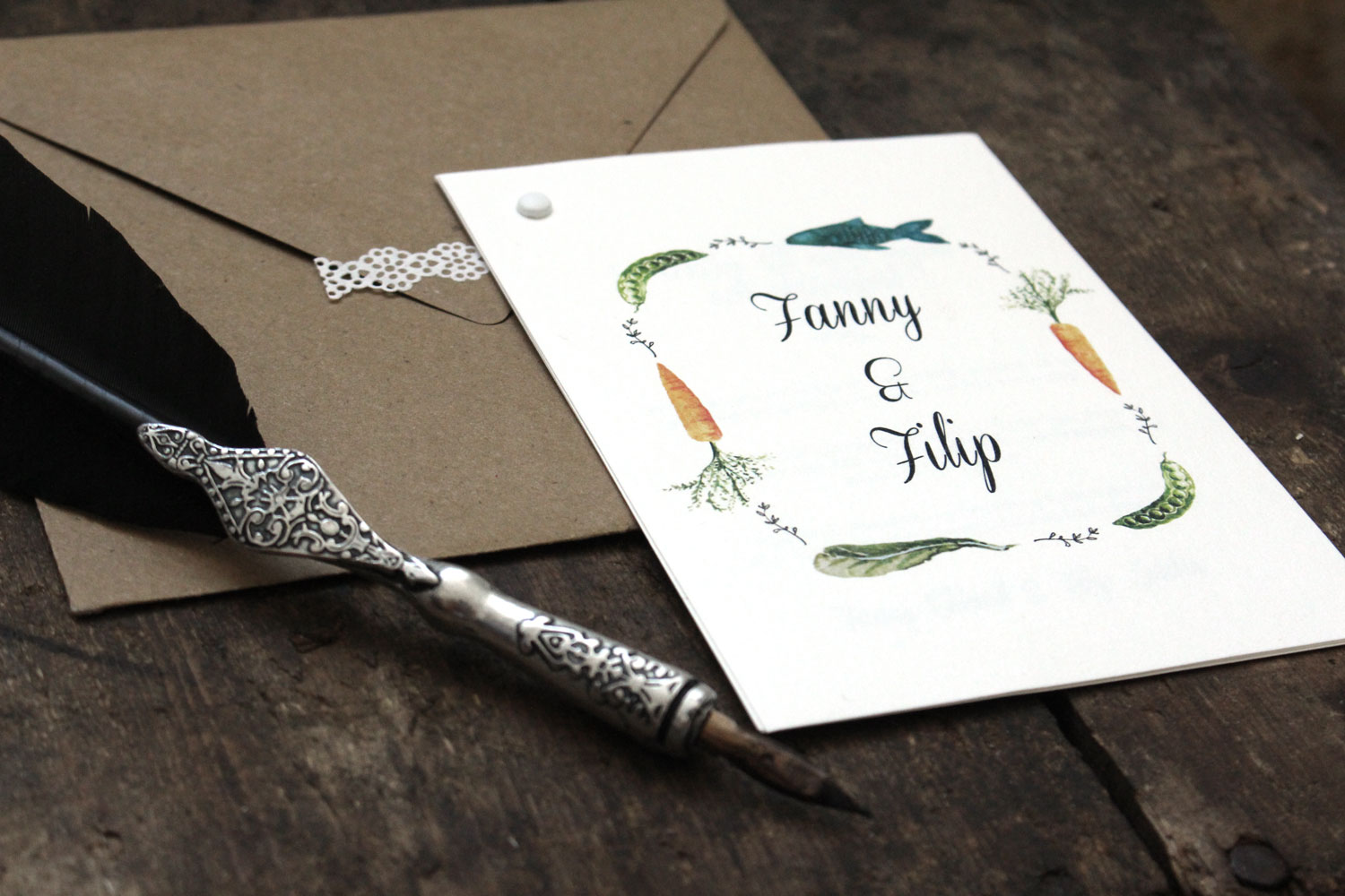 Inbjudningskort Till Brollop Med Skordefest