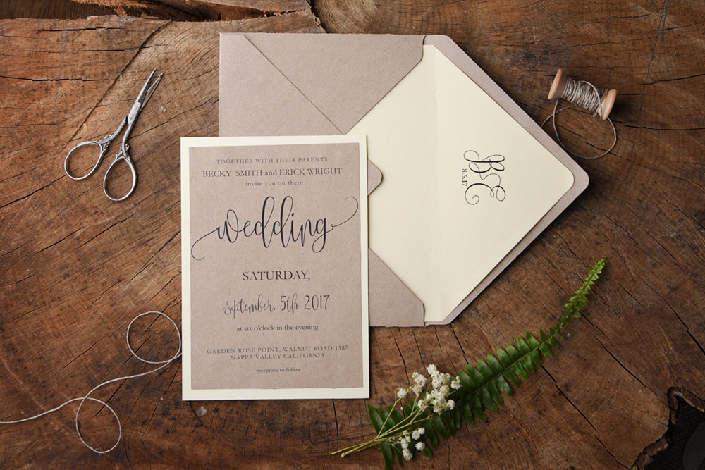 Inbjudningskort Till Brollop Med Skordefest