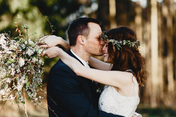 Intimt och rustikt bröllop