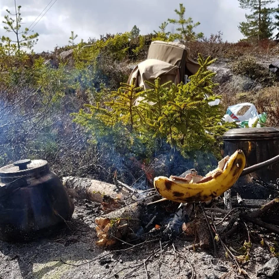 Fika är ju bland det viktigaste med att vara ute på tur.