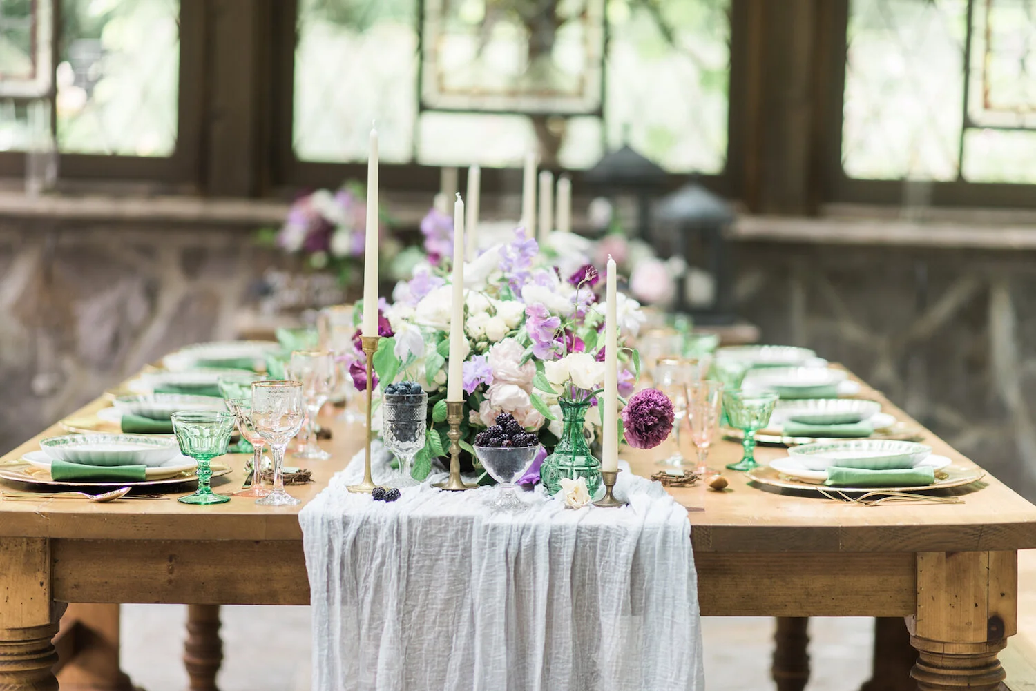 dukning bröllop vintage tema