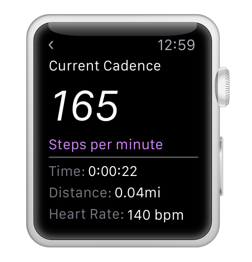 current cadence apple watch