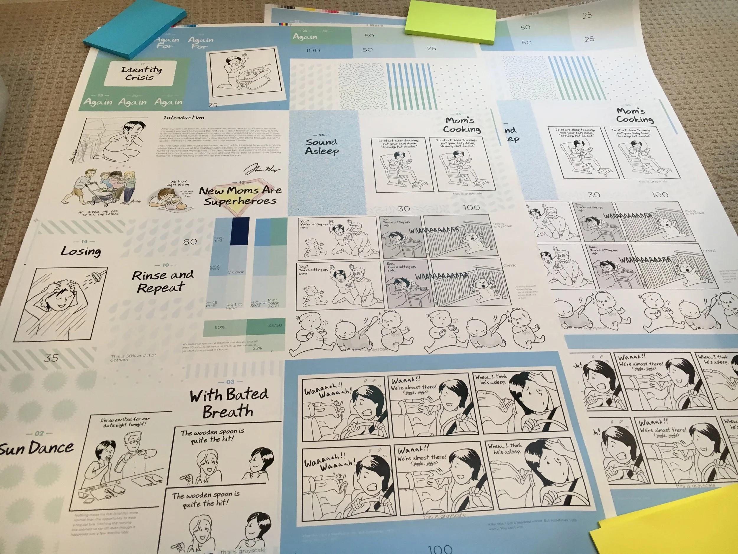 printer proofs sent to be to check color and paper type
