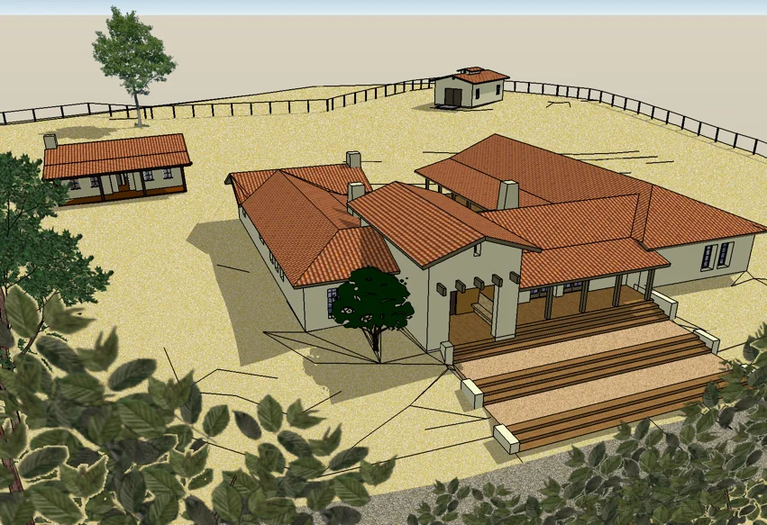 Aerial view of the new compound