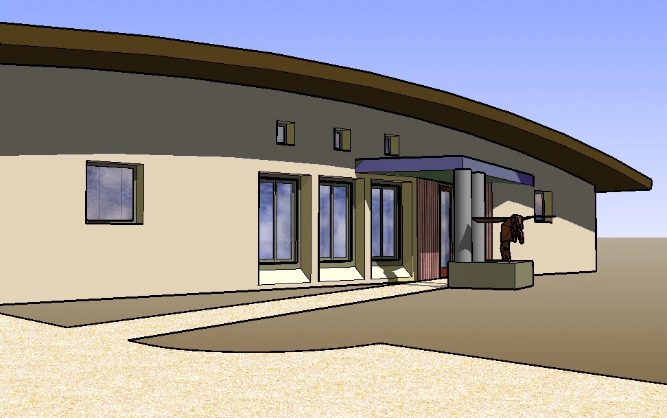 3D model sketch used for modeling solar shading.