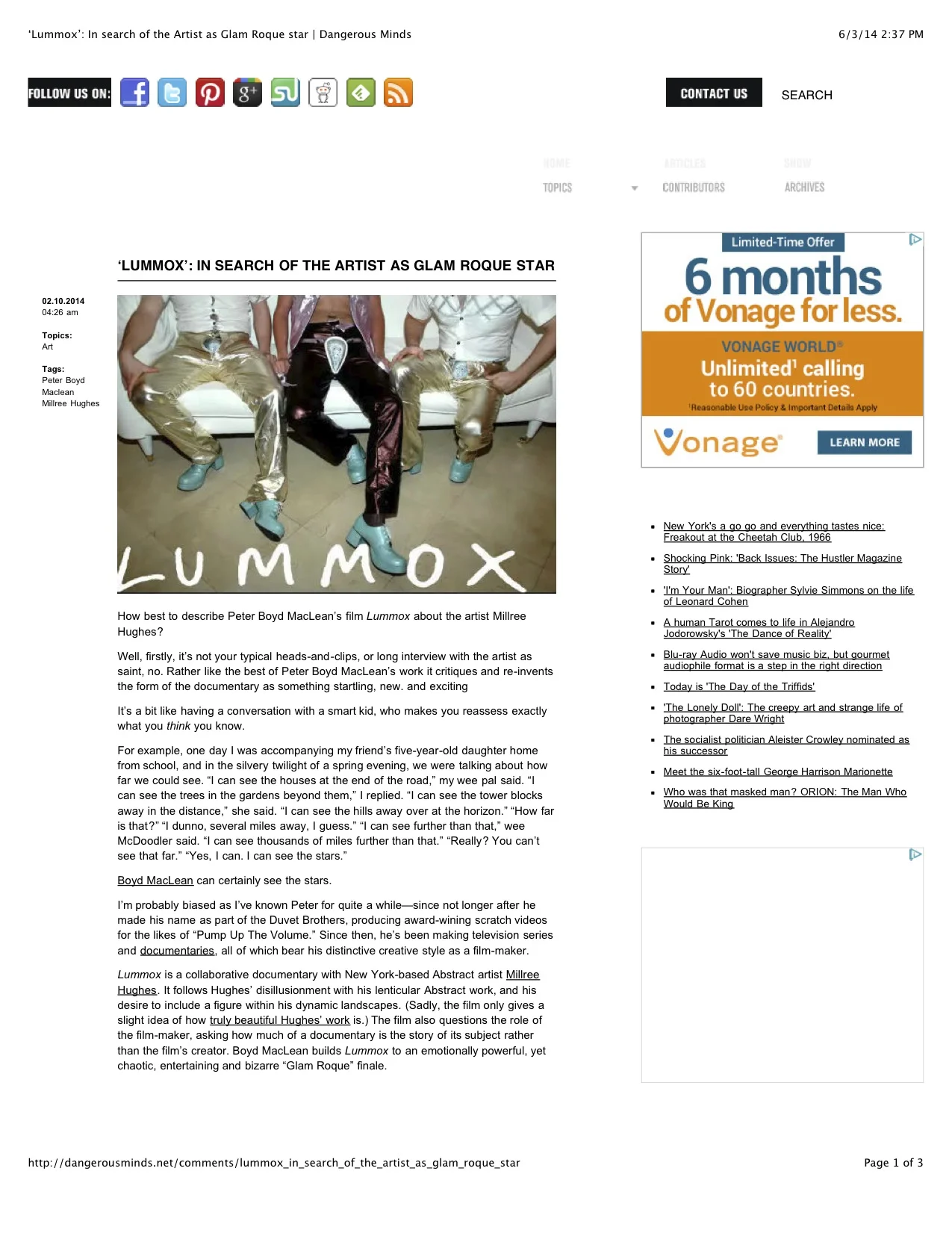 ‘Lummox’: In search of the Artist as Glam Roque star | Dangerous Minds.jpg