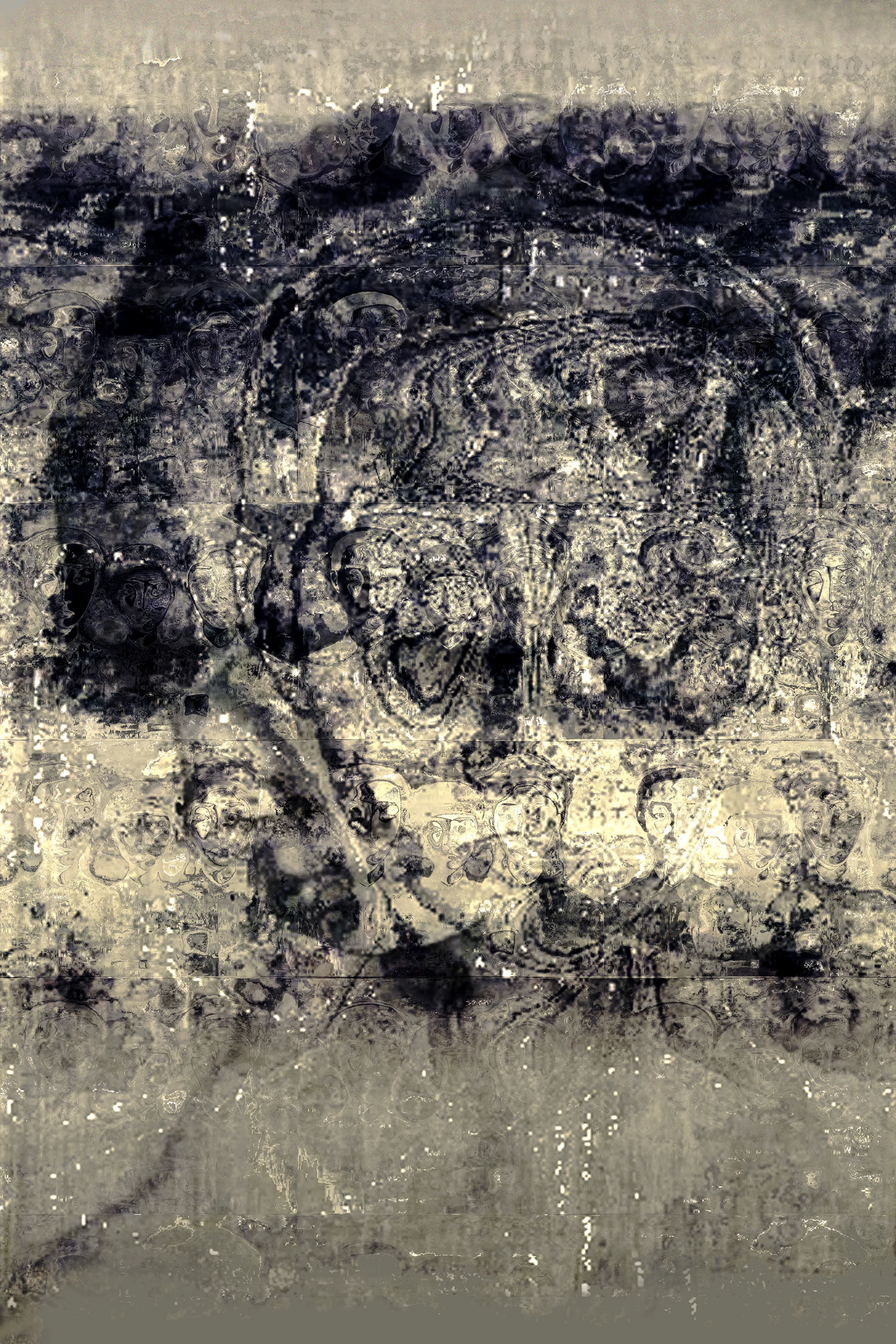 Currin/Xiaougang BluChip Mash-Up, 24" x 32" Epson 7900 print. edition of 6, 2010